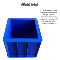 Moldes de Plástico ABS para Cubos de Hormigón, Bloques de Construcción de Hierro Fundido para Pruebas de Hormigón, Equipos de Prueba de Hormigón