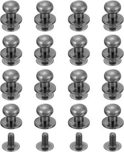 Uxcell - Tornillos de cabeza esférica de 5 mm, remaches de botón redondos para cuero, para manualidades de cuero, reparación de bolsos, zapatos y cinturones - Product Image 1
