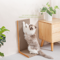 2025 Le tableau à gratter ondulé en forme de L le plus vendu n'est pas facile à tomber. Les jouets anti-rayures pour chat sont auto-his.