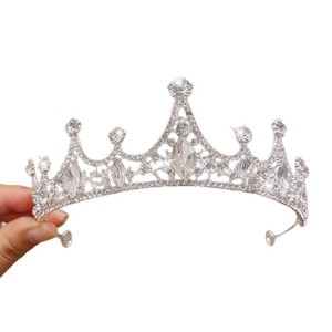 Serre-tête Couronne Strass Anniversaire Princesse Mariage Mariée Enfants Fête 18 ans - Product Image 1