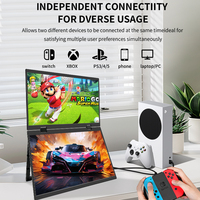 Moniteur portable double écran LED IPS 15,6 pouces pour le jeu avec ports pour et Type-C, Full HD 1920x1080, fréquence de rafraîchissement 60 Hz