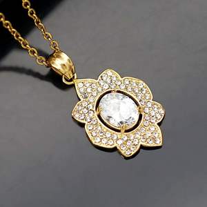 <span class=keywords><strong>Collana</strong></span> Religiosa in Acciaio Inossidabile Stile Europeo-Americano con Pendente Completamente Incastonato di Zirconi per <span class=keywords><strong>Uomo</strong></span> e Donna - Product Image 5