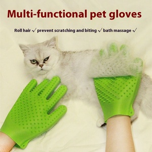 Guantes de pelo de gato de silicona con cepillo de peine para limpieza de baño, eliminación de pelo flotante, prevención de rasguños, mordeduras para gatos y perros - Product Image 4