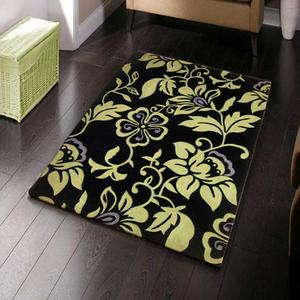Alfombra Tejida a Mano 100% Lana, Moderna, Ecológica, Antideslizante, Lavable, de Malla, Terciopelo, con Diseño Impreso - Product Image 3