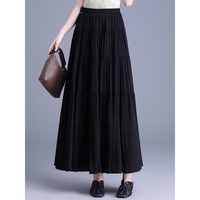 Robe longue décontractée taille haute coupe trapèze, silhouette flatteuse qui accentue les courbes, design à empiècements, tissu respirant pour temps chaud