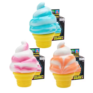 Nouveau produit : Ensemble de jouets de simulation de crème glacée réaliste Nea - Jouets de crème glacée en cône et en tube réalistes avec fonction de rebond lent - Product Image 5