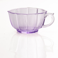 ArtFamily – Gobelet en verre moulé à la cire perdue, fait main, art personnalisé, décoration de luxe pour la maison, présentoir de table élégant, cadeau, service à thé, Jiangsu