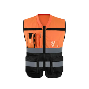 ZUJA grandi quantità OEM Multi funzione gilet di sicurezza ad alta visibilità professionale lavoro riflettente di sicurezza per geometra - Product Image 1