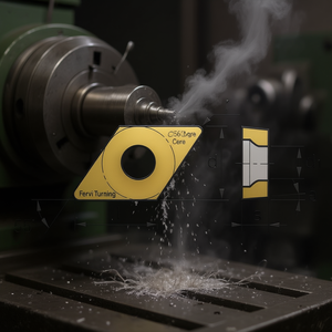 Inserto de Torneado Fervi de 55 Grados de Cerámica para Mecanizado de Metales - Product Image 3