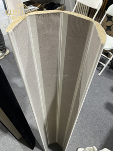 Panneau mural flexible en MDF recouvert de suède, à lattes en <span class=keywords><strong>bois</strong></span>, pour revêtement mural décoratif courbé, type tambour, <span class=keywords><strong>vertical</strong></span> et roulant - Product Image 3
