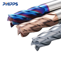 55 HRC 60 HRC55 HRC65 8 mm 2 4 Flutes 4F CNC Flat Endmill 5mm Tungsten Carbide Square End Mill untuk Baja yang Dikeraskan