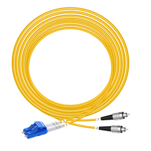 Câble <span class=keywords><strong>Fibre</strong></span> <span class=keywords><strong>Optique</strong></span> FC UPC Vers LC UPC Duplex Jumper 3mm G657A1 OS2 Jaune LSZH PVC - Product Image 1
