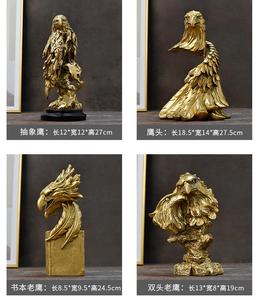 Varios POSE caza vuelo lucha doble cabeza resina artesanía águila estatua tallada a mano Tigre Lobo caballo Animal cabeza esculturas - Product Image 3
