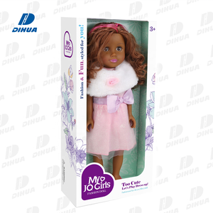 Vente en gros poupée <span class=keywords><strong>noire</strong></span> de 18 pouces à la mode poupée de chiffon pour petite fille en peluche avec jolie robe pour enfants cadeau jeu de simulation - Product Image 1