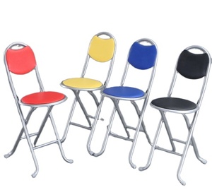 Folding <strong>Duck</strong> Praying <strong>Chair</strong> with Round Soft Seat Metal Frame for Muslim Prayer Bedroom Apartment Dining Hotel Outdoor School Use - Product Image 1