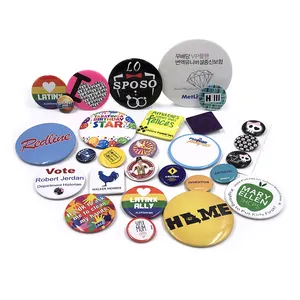 Custom Sublimation Print 58MM Round Button Badge With Safety Pins Pin Button
