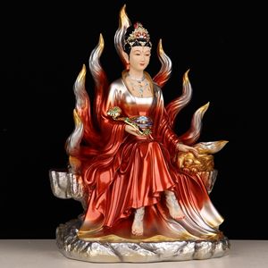 Nouvelles Statues de Bouddha : Figurine Assise de la Reine Renarde à Neuf Queues et des Neuf Filles, Ornements pour la Maison et le Salon, Vente en Gros - Product Image 2
