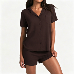 Lenzing Modal Summer Pajamas Set Women Sleepwear Short Sleeve Soft Loungewear Breathable Lounge Sleep Set