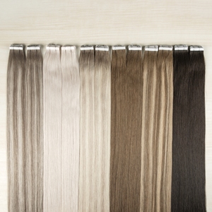 Russian Full Cuticle Tape in Extensions Raw Human Hair Tape in Hair Extensions 100 Human Hair - Product Image 1