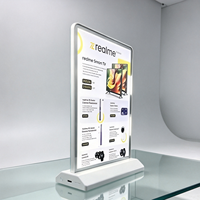 Boîte lumineuse publicitaire LED rechargeable A5 en aluminium, support d'affichage intérieur pour menu de vente au détail, conception personnalisée disponible, 3000 lumens