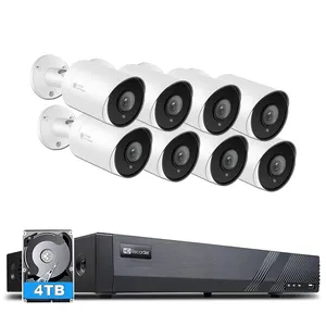 amazon 10 to hdd Suppliers-Kit de caméra de vidéosurveillance Plug and play, 8 canaux, 4k, NVR, avec capteur S ONY, support P2P, dispositif de vision mobile, application Mstar signarte