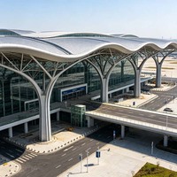 Cubierta de Acero Suspendida, Diseño Ligero, Pasillo de Llegada y Salida de Aeropuerto, Estructuras de Acero de Forma Especial
