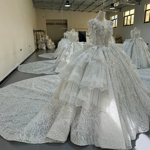 Jancember MN233 Robes de mariée dos nu à manches courtes - Product Image 3