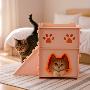 Cama para Gatos Ecológica Premium Tipo Cueva – Refugio Plegable de Fieltro Insonorizado, Diseño Cerrado Resistente a Arañazos - Product Image 3