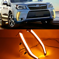 Luz LED DRL de Conducción Diurna, Impermeable, con Señalización Amarilla para Subaru Forester 2013 2014 2015 2016 2017 2018