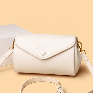 Good Quality Ladies <strong>Small</strong> <strong>White</strong> PU Leather Sling Crossbody Bag Cover Closure <strong>Handbag</strong> for Women - Product Image 5