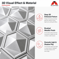 Panneau de façade 3D en aluminium décoratif, ignifuge B1, isolation thermique pour extérieur de cinéma et de musée, Alumtimes