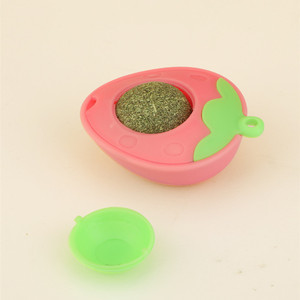 Red <strong>Strawberry</strong> <strong>Catnip</strong> Ball for Cats Wall Teaser Feather Cat Toys Manufacture Interactive <strong>Catnip</strong> Toy - Product Image 4