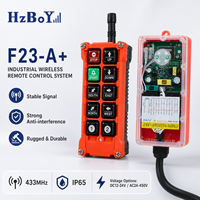 Penjualan Terlaris HZBoY F23-A+ 433MHz Remote Kontrol Radio Industri 8 Tombol Pengontrol Pengangkat Derek Nirkabel Harga Pabrik OEM