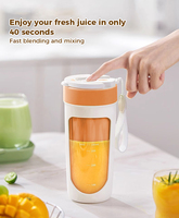 Portable Juicer Blender Rechargeable USB Charge Extracteur De Jus Sans Fil Portable Blender Mélangeur De Fruits avec Batterie