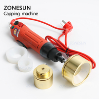 ZONESUN ZS-XG600 Machine de capsulage électrique portable, machine à vissage de bouchons, machine de scellage électrique de bouchons