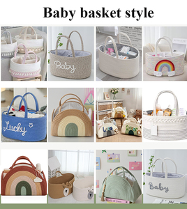 Organizador para Bebé al por Mayor Cesta de Cuerda de Algodón para Pañales Cesta Grande de Almacenamiento Bolso Tote de Cuerda de Algodón Bolsa Organizadora para Pañales - Product Image 6
