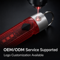 Mini lampe torche EDC 300 lumens à coque transparente facettée, rechargeable, pour porte-clés, vente directe usine pour commandes en gros mondiales