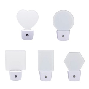 Custom Logo White Acrylic DIY Design Bedside Night <b>Light</b> LED Wall Lamp <b>Plug</b>-in Sensor Control Eco-Friendly - Product Image 1
