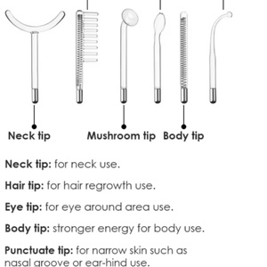 Varita de Belleza Facial de Rayos Violeta de Neón Rojo, Portátil, de Alta Frecuencia, para el Cuidado de la Piel, con 6 Electrodos, Varita de Terapia Cutánea, Kit de Cuidado de la Piel - Product Image 6