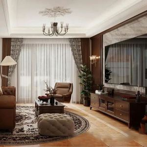 Customized Dining Cabinet in <b>Coffee</b> Color Medieval-Style TV <b>Stand</b> for Living Room Furniture for Hotels and Apartments - Product Image 4