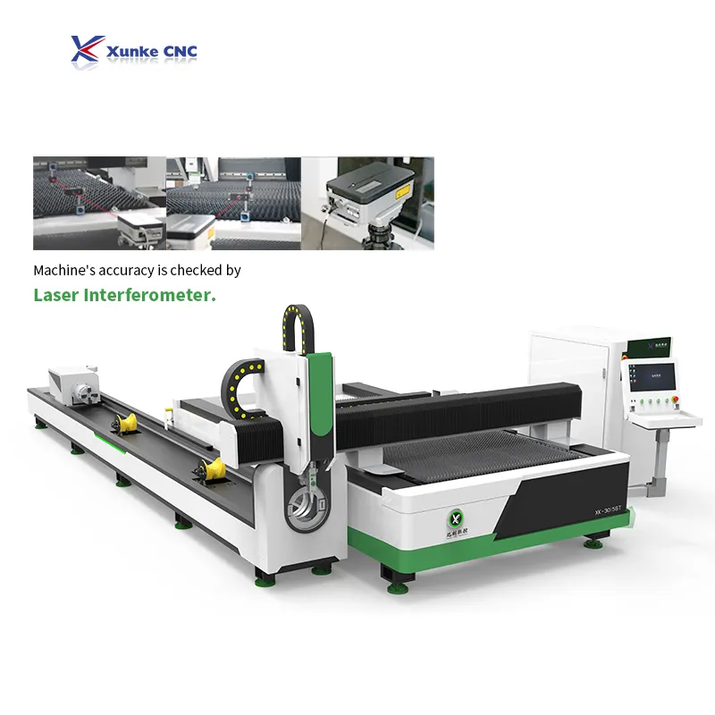 metal Cnc fiber laser cutting machine 2000w 4000w 6000w pipe tube laser cutter machine price for steel sheet