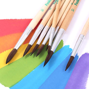 Ensemble de pinceaux Foska à poils de crin de cheval à forte absorption, pointe ronde, avec 4 tailles différentes, pinceau de détail - Product Image 3