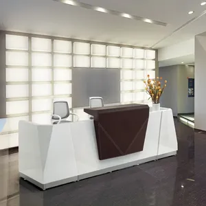 2023 JIYOU blanco gran oferta salón muebles <span class=keywords><strong>de</strong></span> oficina Hospital gimnasio diseño moderno personalizado Simple conjunto OEM estilo tablero <span class=keywords><strong>de</strong></span> <span class=keywords><strong>trabajo</strong></span> recepción - Product Image 1