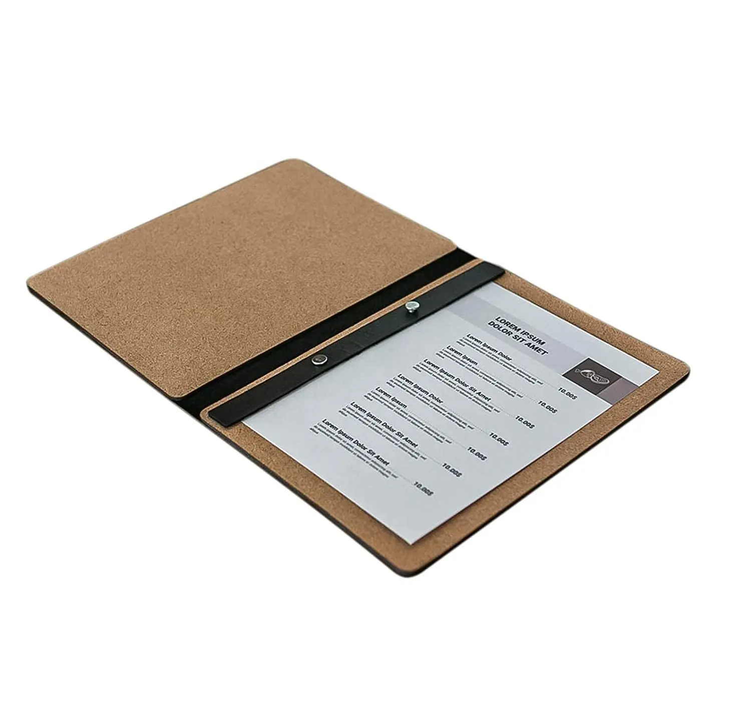 Leather Menu Cover with Cork Menu Holder Cafe Folder Book for Bar Menu 8.5 x 11 Custom Wine List