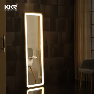 Cermin Rias Besar dengan Lampu Led Cermin Panjang Penuh Cermin Panjang Persegi Panjang Modern 5 Tahun