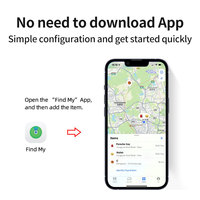 Mini Traceur Intelligent Étanche Anti-Perte pour Clés avec Fonction Localisation et Porte-clés Compatible Apple Find My (iOS)