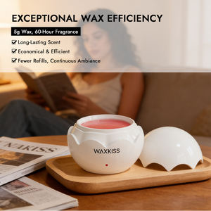 Chauffe-cire parfumée longue durée, 5g de cire pour 60h d'utilisation, diffuseur de parfum économique pour la maison et les petits espaces - Product Image 4