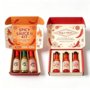 Custom Box And Insert Anti-collision Hot Sauce Seasoning Outer Packaging Box Beverage Transportation Mailing <b>Paper</b> Gift Box - Product Image 1