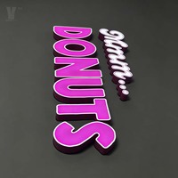 Enseigne lumineuse murale personnalisée en lettres 3D LED pour l'identité visuelle des magasins et des bureaux