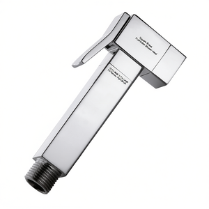 Cabezal de ducha cuadrado con botón pulsador de latón cromado, 19 cm de ancho y 11,9 cm de largo para Hydrobrush - Product Image 3